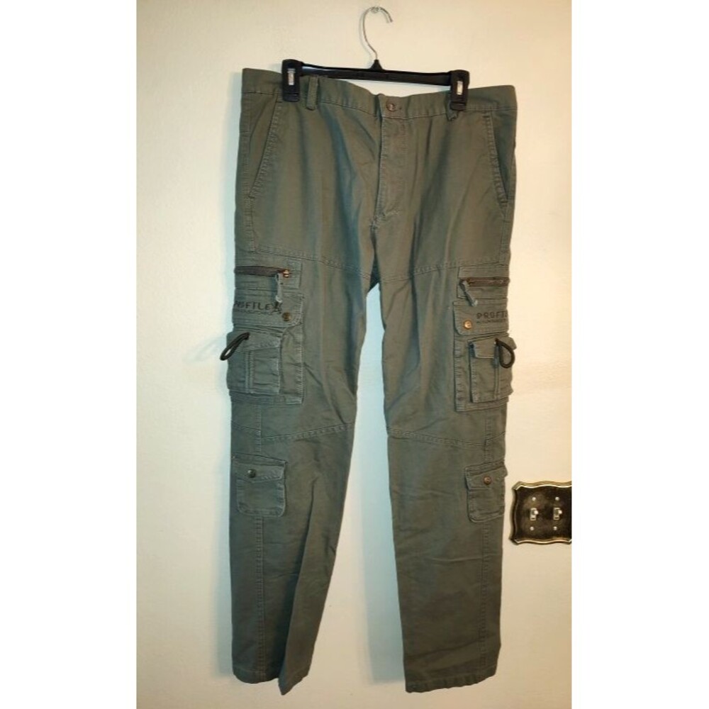 Men's Profile Modern Man's Best Choice Army Green Cargo Tactical Pants Size 36